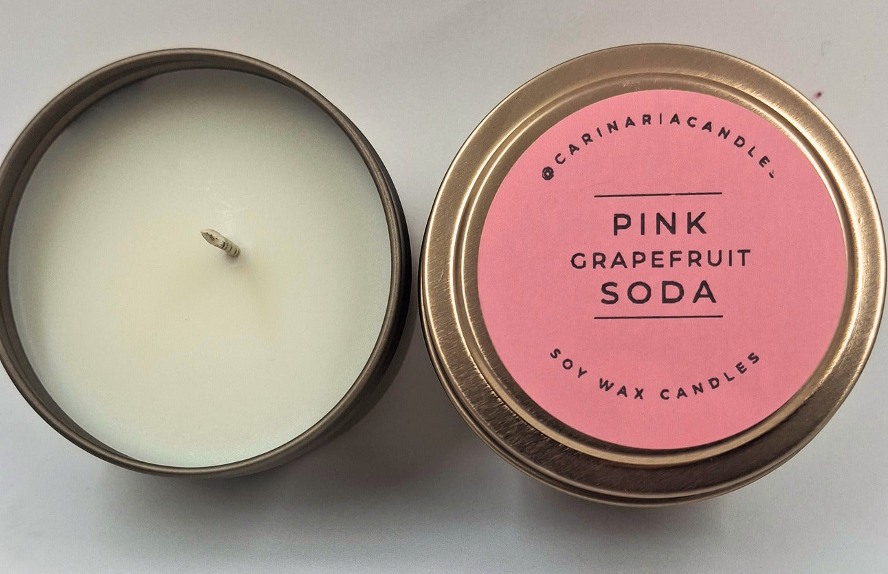 PINK GRAPEFRUIT SODA CANDLE TIN
